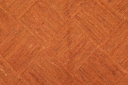 Hand Braided Jute 4 Ft Square Kilim Rug Flatweave Pink Geometric Pattern Jute Sisal Rug, Thick 0.27 Inch Indoor Outdoor Carpet for Kitchen, Bedside, Yoga Mat - Colors B