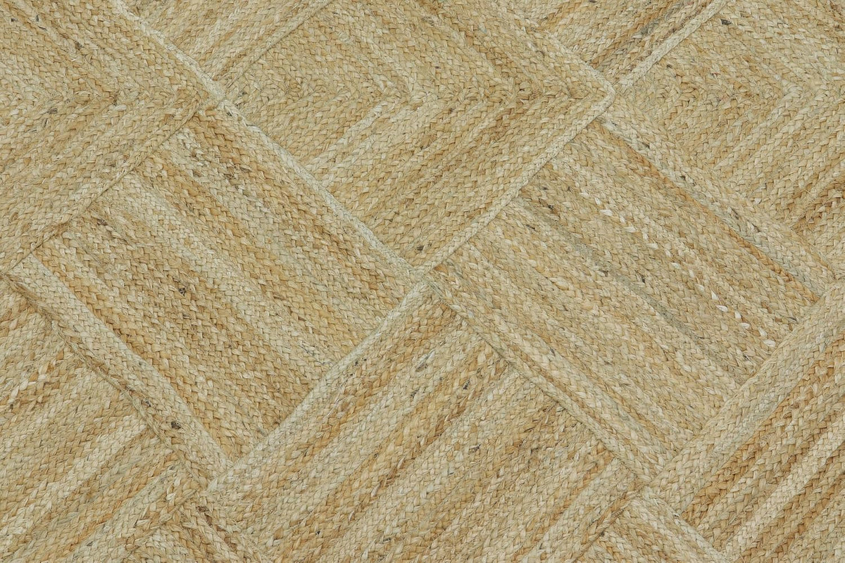 Hand Braided Jute 4 Ft Square Kilim Rug Flatweave Pink Geometric Pattern Jute Sisal Rug, Thick 0.27 Inch Indoor Outdoor Carpet for Kitchen, Bedside, Yoga Mat - Colors B