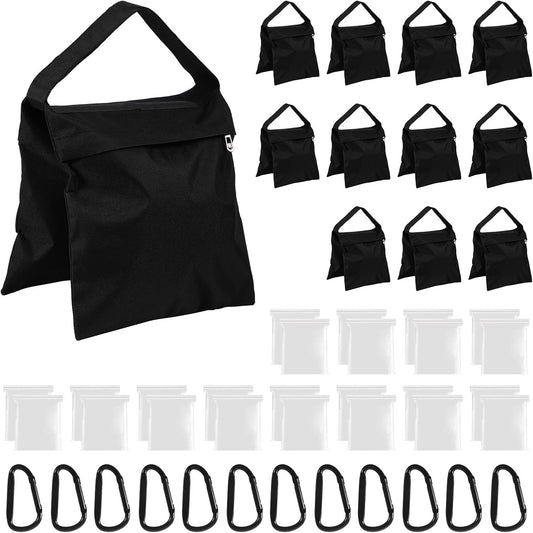 Sandbags Weight Bags for Photography Equipments, Photography Sand Weight Bags, Heavy Duty Sandbags for Backdrop Stand, Outdoor Canopy, Photo Tripod,Pop up Tent, Umbrella Base (Black)