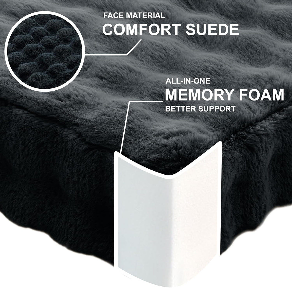 2 Pcs High Density Foam Floor Pillow - Upgraded Large Pillows Seating for Adults - Outdoor Floor Cushion with Soft Tufted Cover - Yoga Pillows for Sitting On Floor - 22 Inch Light Gray