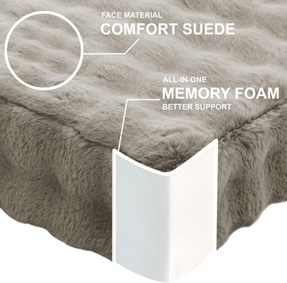 2 Pcs High Density Foam Floor Pillow - Upgraded Large Pillows Seating for Adults - Outdoor Floor Cushion with Soft Tufted Cover - Yoga Pillows for Sitting On Floor - 22 Inch Light Gray