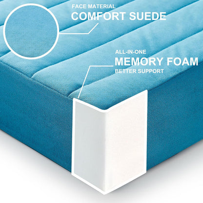 2 Pcs High Density Foam Floor Pillow - Upgraded Large Pillows Seating for Adults - Outdoor Floor Cushion with Soft Tufted Cover - Yoga Pillows for Sitting On Floor - 22 Inch Light Gray