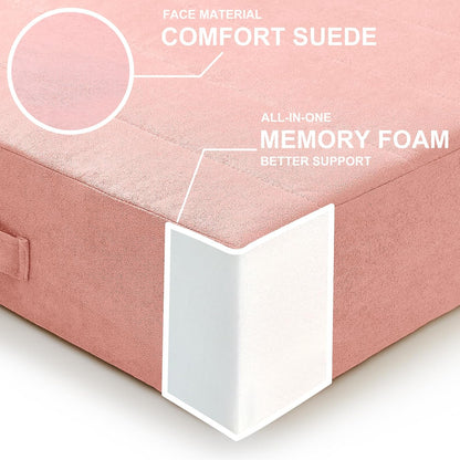 2 Pcs High Density Foam Floor Pillow - Upgraded Large Pillows Seating for Adults - Outdoor Floor Cushion with Soft Tufted Cover - Yoga Pillows for Sitting On Floor - 22 Inch Light Gray