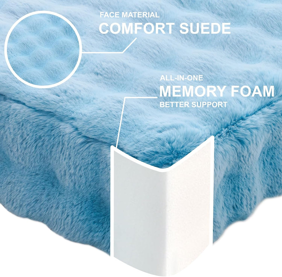 2 Pcs High Density Foam Floor Pillow - Upgraded Large Pillows Seating for Adults - Outdoor Floor Cushion with Soft Tufted Cover - Yoga Pillows for Sitting On Floor - 22 Inch Light Gray