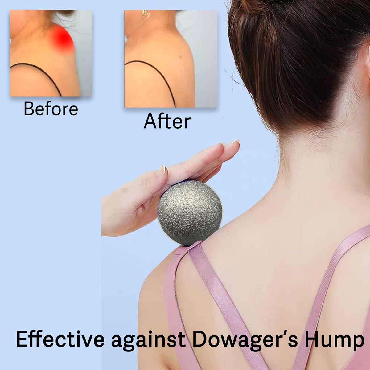 Plantar Fasciitis Relief Massage Ball – Lacrosse Ball, Foot Massage Roller & Myofascial Release Ball for Foot Pain, Trigger Point Therapy, Hard Ball for Deep Tissue & Fascia Massage