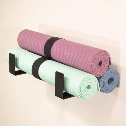 Yoga Mat Holder Wall Mount, Foam Roller Rack, Large