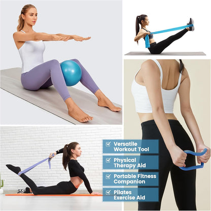 Pilates Kit for Women 13PCS, Pilates Ring Ball Resistance Bands Workout Set