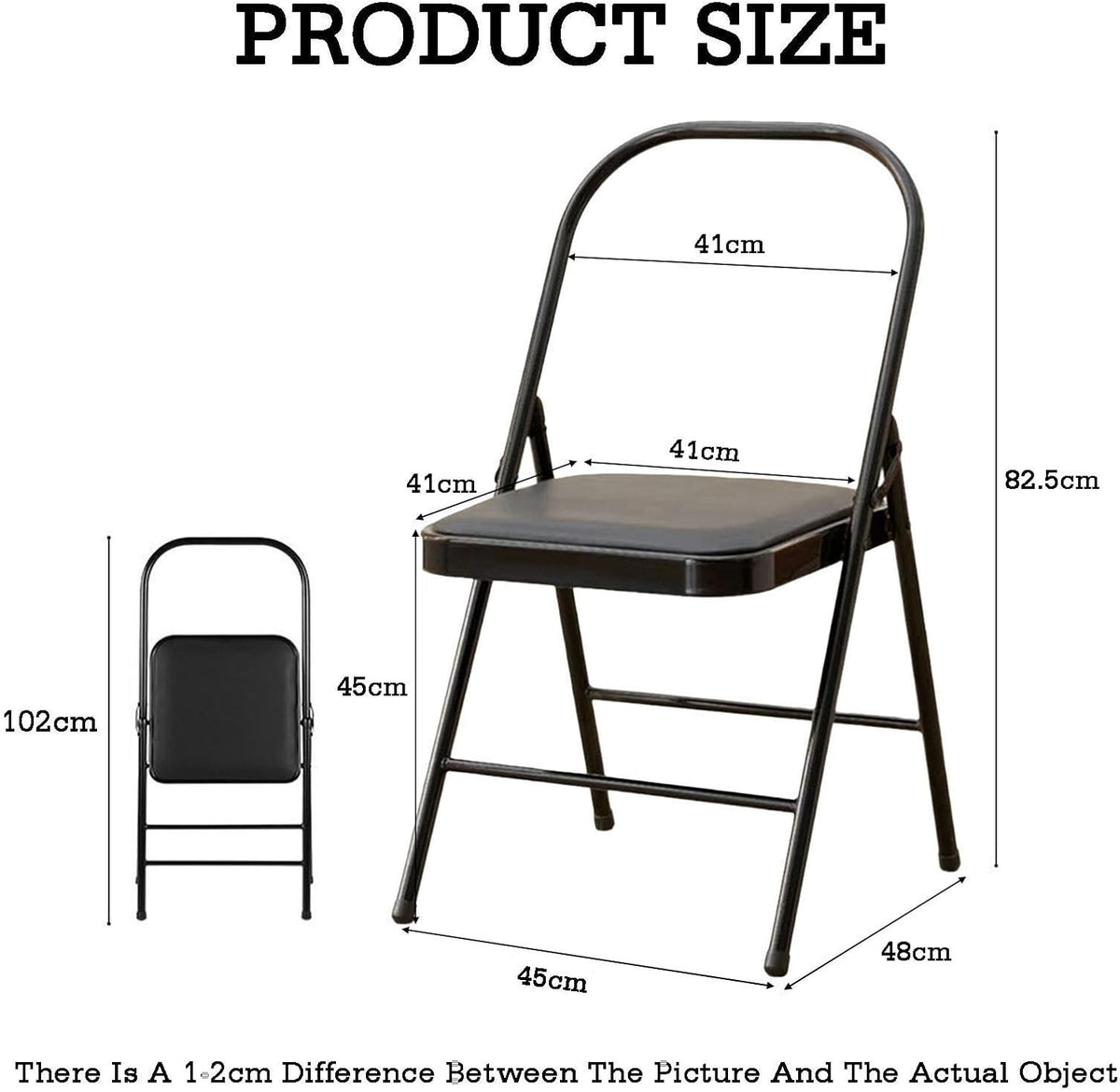 Folding Chair with Backrest,Dual Crossbeam Support,Pilates Yoga Auxiliary Chair,for Back Pain Relieving Strength Training(Color 3,45x81x82.5cm)