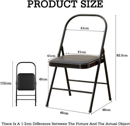 Folding Chair with Backrest,Dual Crossbeam Support,Pilates Yoga Auxiliary Chair,for Back Pain Relieving Strength Training(Color 3,45x81x82.5cm)