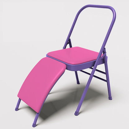 Folding Chair with Backrest,Dual Crossbeam Support,Pilates Yoga Auxiliary Chair,for Back Pain Relieving Strength Training(Color 3,45x81x82.5cm)