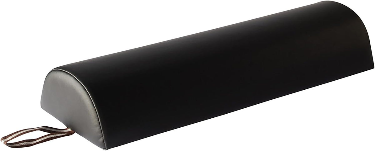 6 Inch Semi Round Bolster Table Cushion Pillow Black