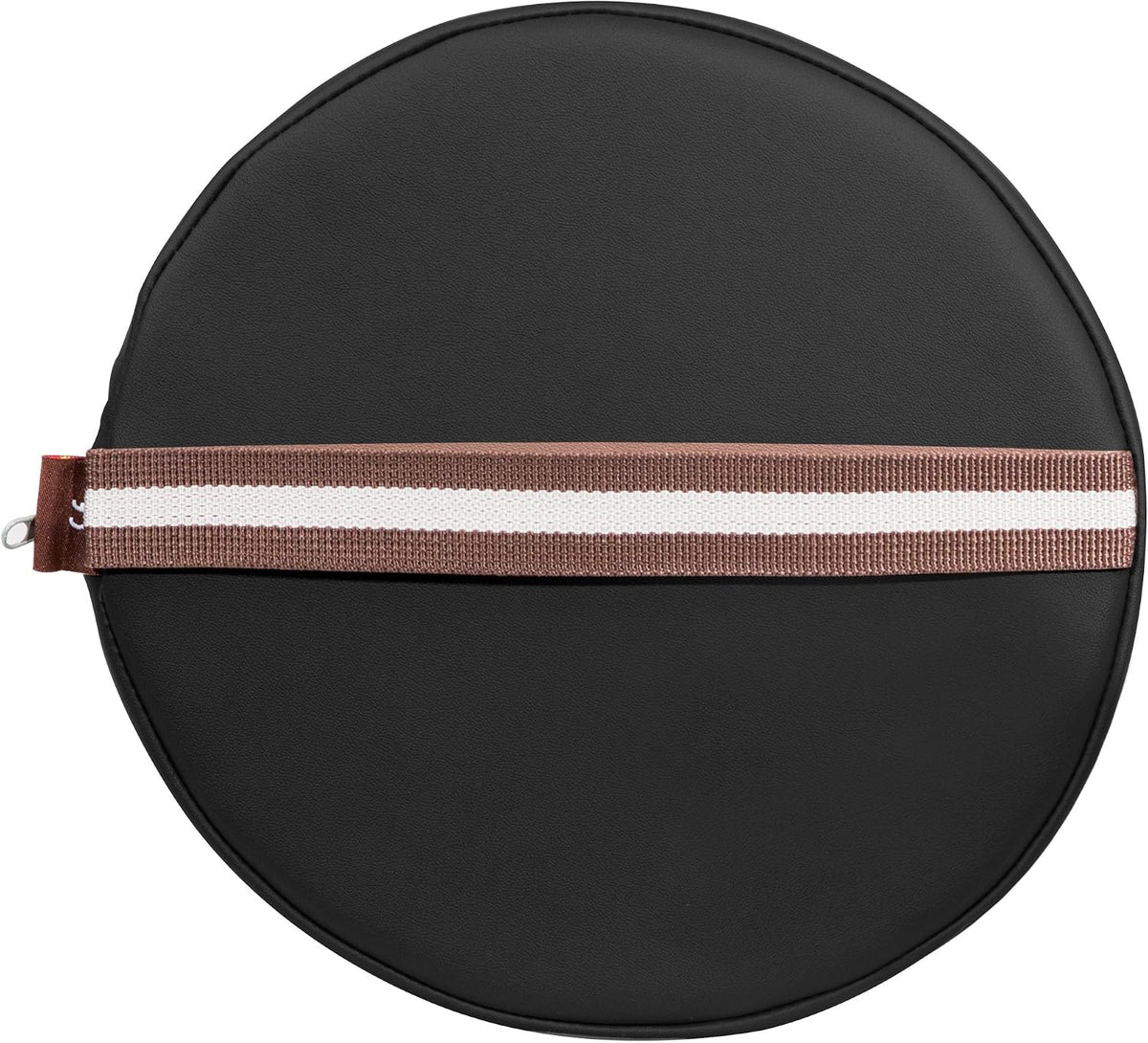 6 Inch Semi Round Bolster Table Cushion Pillow Black
