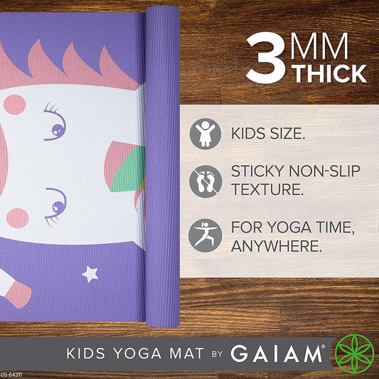Kids Printed Yoga Mat, Non-Toxic, Fun Design, 3mm