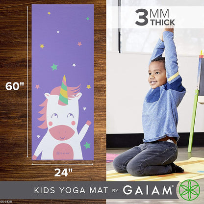 Kids Printed Yoga Mat, Non-Toxic, Fun Design, 3mm