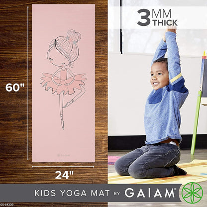 Kids Printed Yoga Mat, Non-Toxic, Fun Design, 3mm
