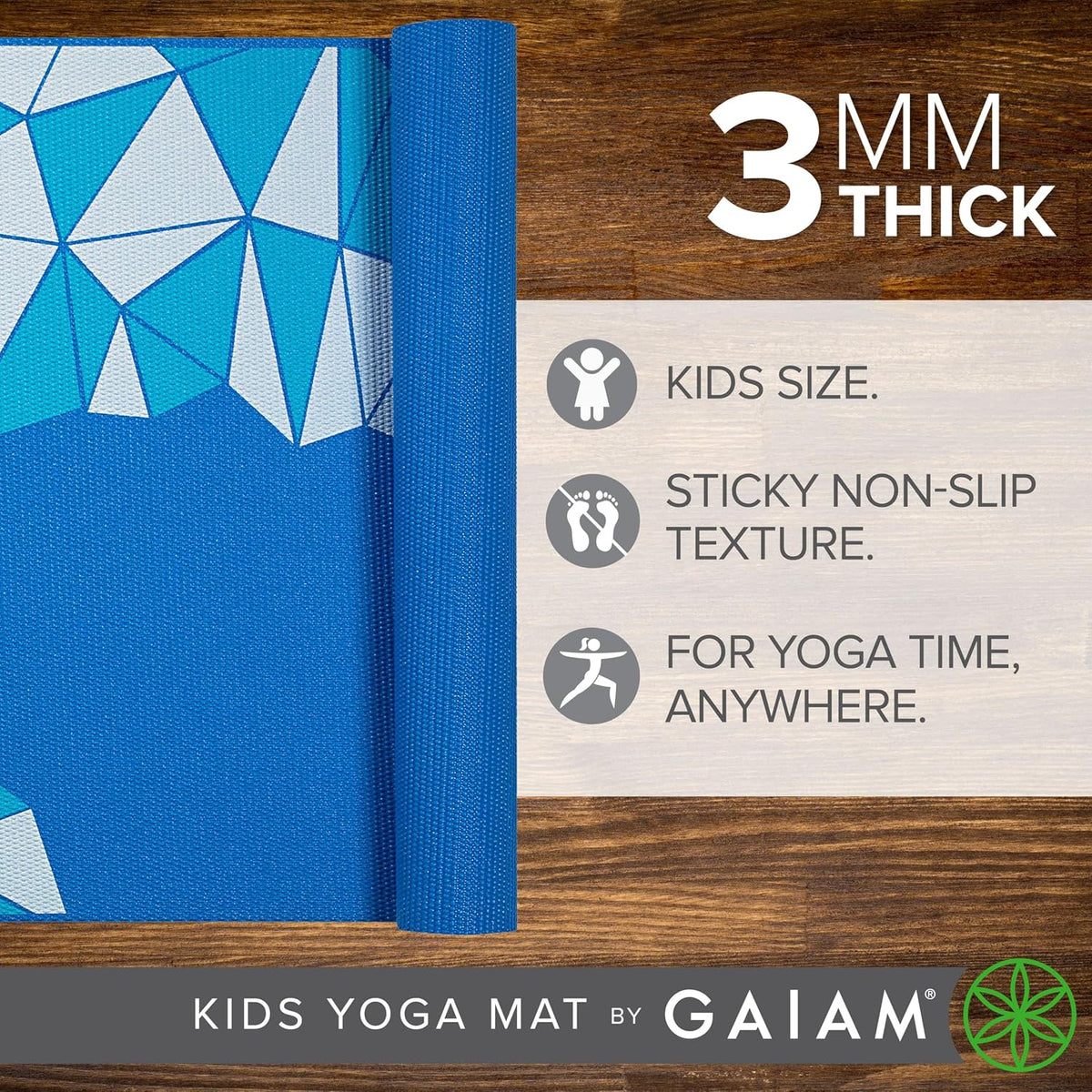 Kids Printed Yoga Mat, Non-Toxic, Fun Design, 3mm