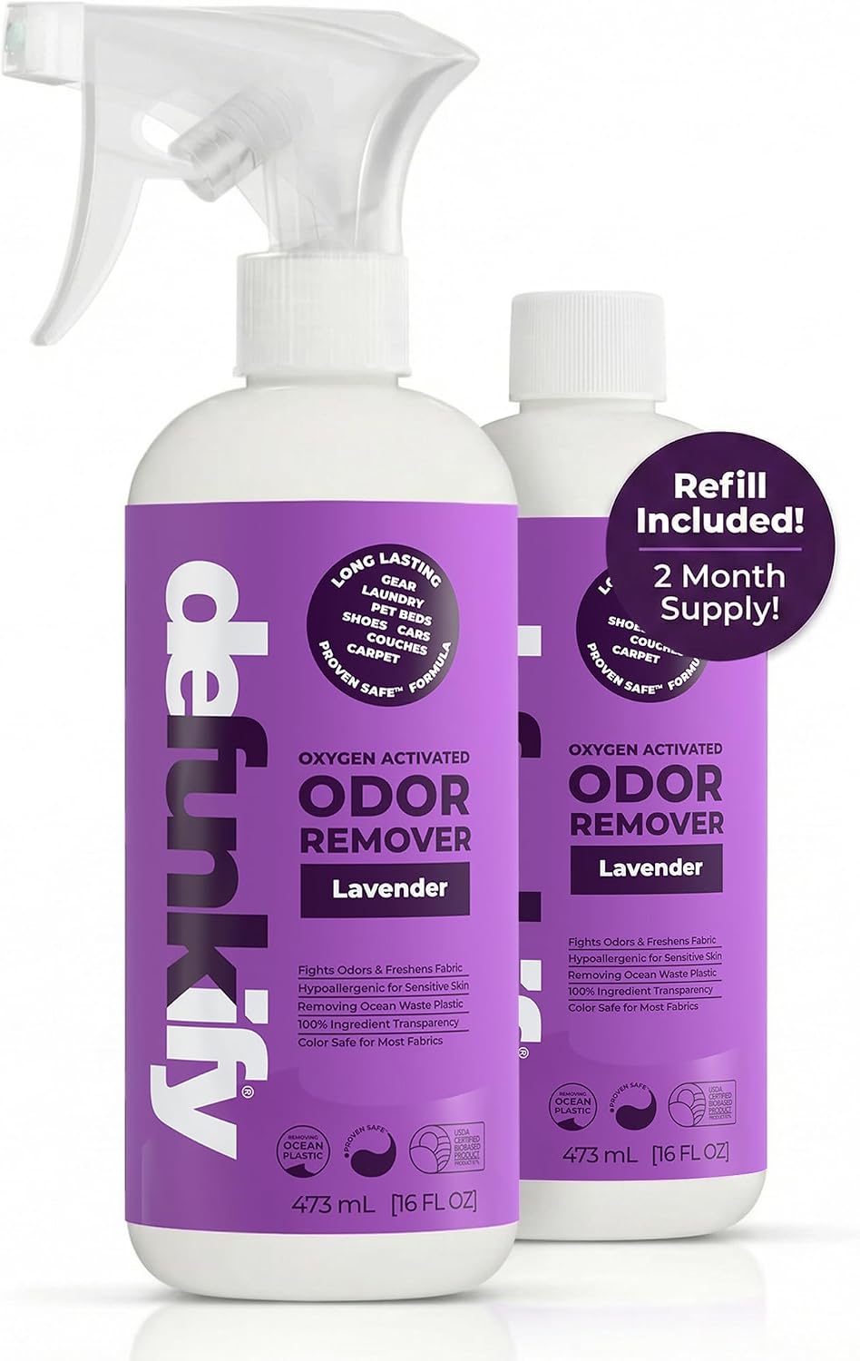 Lavender Odor Eliminator Spray, Shoe & Carpet Deodorizer, 32oz