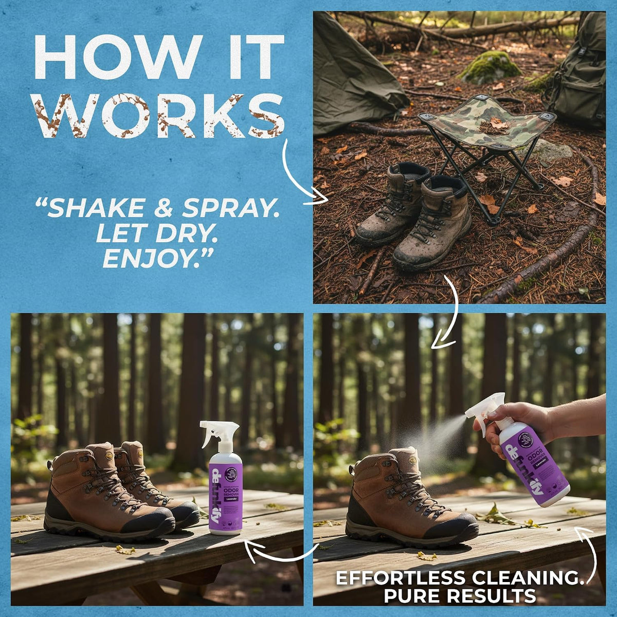 Lavender Odor Eliminator Spray, Shoe & Carpet Deodorizer, 32oz