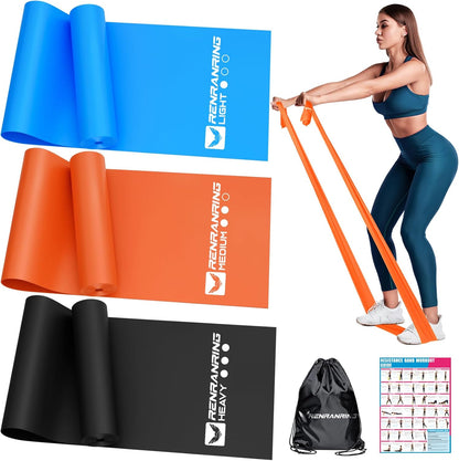 Resistance Bands Set, Exercise Bands for Physical Therapy, Pilates, Yoga