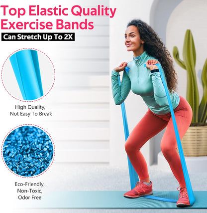 Resistance Bands Set, Exercise Bands for Physical Therapy, Pilates, Yoga