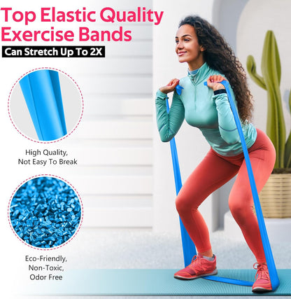 Resistance Bands Set, Exercise Bands for Physical Therapy, Pilates, Yoga