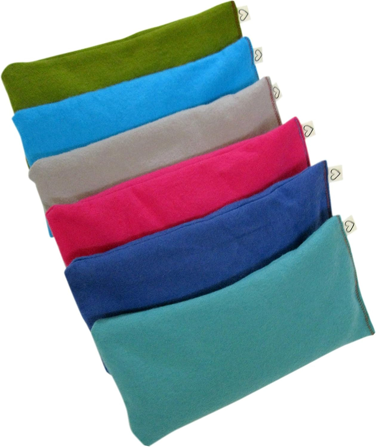Pack of (4) Unscented Organic Flax Seed Eye Pillows 8.5 x 4 Soft Cotton Flannel - Soothing & Relaxing - Yoga Massage Sleep Meditation