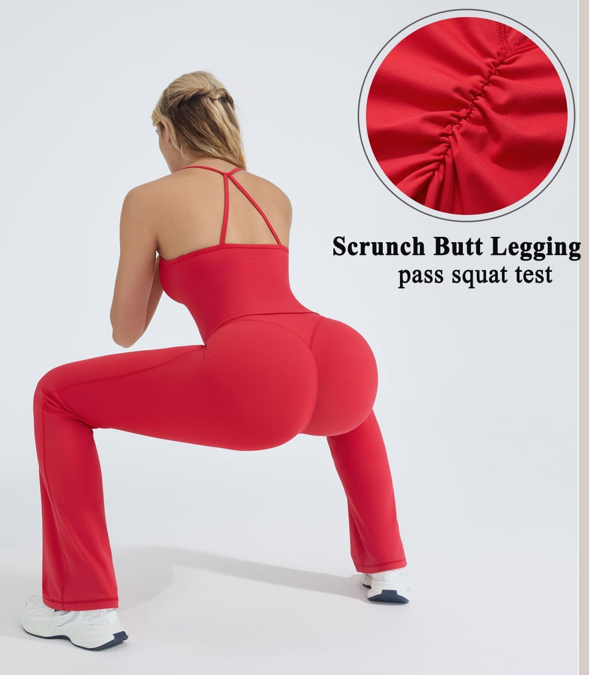 Women's 2 Piece Workout Sets Padded Tank Tops Flare Pilates Outfits | High Waisted Flare Leggings Workout Sets, Cute Strappy Open Back Workout Tops with Built in Bra, Booty Leggings Gym Outfits