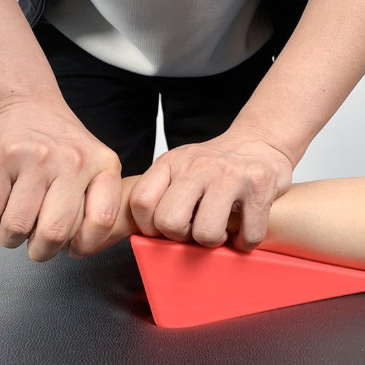 Mobilization Wedge Pillow Non-Slip Silicone Triangle (red)
