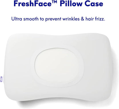 C Deep Sleep Pillow, Patented Ergonomic Contour Design for Side & Back Sleepers, Orthopedic Cervical Shape Gently Cradles Head & Provides Neck Support & Shoulder Pain Relief - Calm Grey