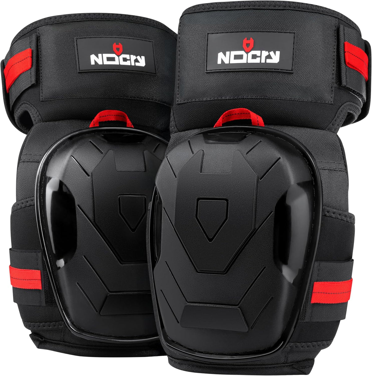 Professional Gel Knee Pads for Work — Heavy Duty Anti-Slip Cap, Extra Dual-Layer Foam and Cushion, Reinforced Adjustable Non-Slip Straps, Built-in Hangand Pull Loops, Fits Men Women, Black