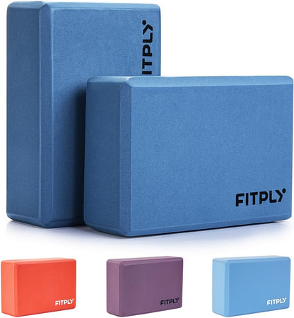 Yoga Blocks 2 Pack - Non-Slip Yoga Brick & Foam Blocks Yoga Set, High-Density Pilates Block for Stretching, Meditation, and Exercise Blocks Foam, Ideal for Deep Poses