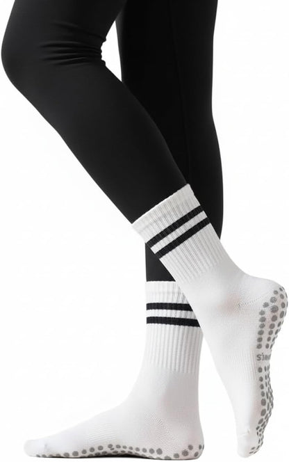 Womens Pilates Socks with Grips Non Slip Yoga Barre Gym Grippy Socks