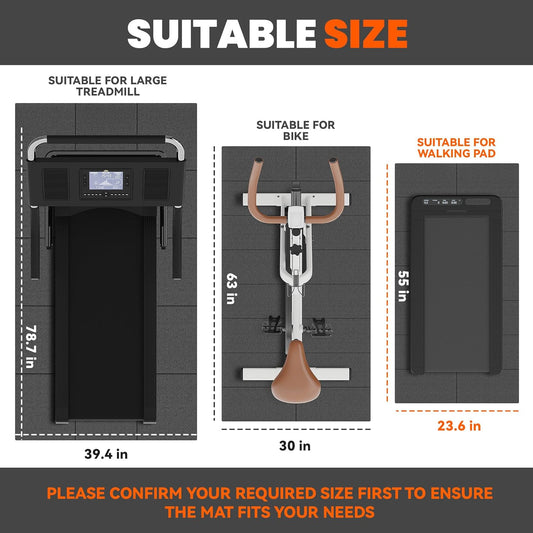 Walking Pad Mat, Treadmill Mat for Carpet & Hardwood Floors