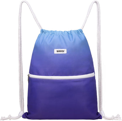 Drawstring Backpack, Gym Sackpack for Sports (Black)