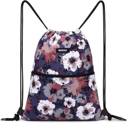 Drawstring Backpack, Gym Sackpack for Sports (Black)