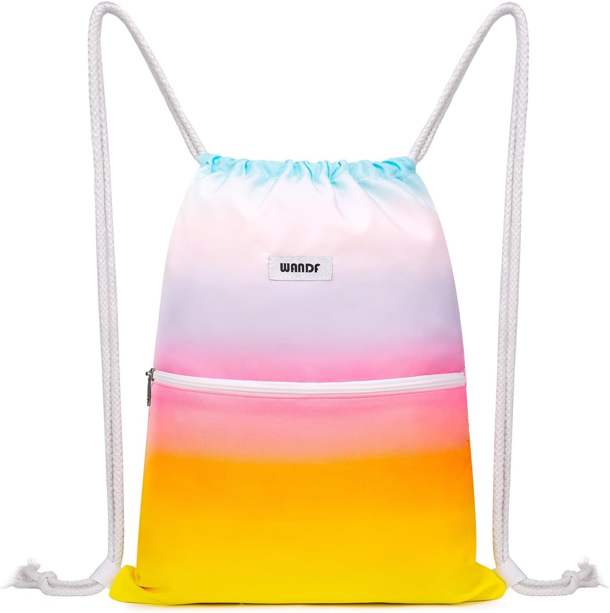 Drawstring Backpack, Gym Sackpack for Sports (Black)