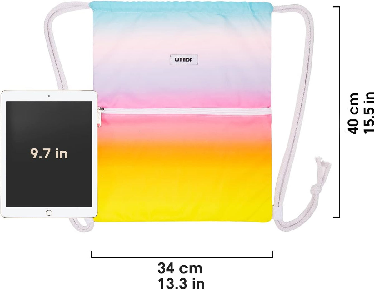 Drawstring Backpack, Gym Sackpack for Sports (Black)