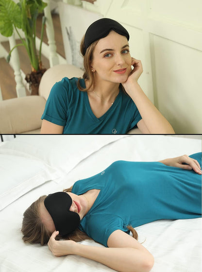Sleep Mask for Side Sleeper, Blackout Eye Mask for Women Men