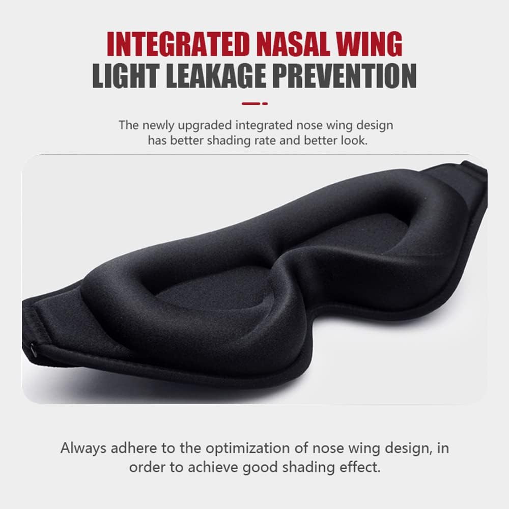 Sleep Mask for Side Sleeper, Blackout Eye Mask for Women Men