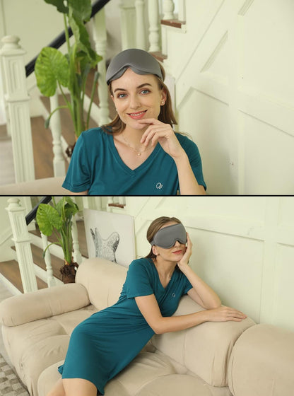 Sleep Mask for Side Sleeper, Blackout Eye Mask for Women Men