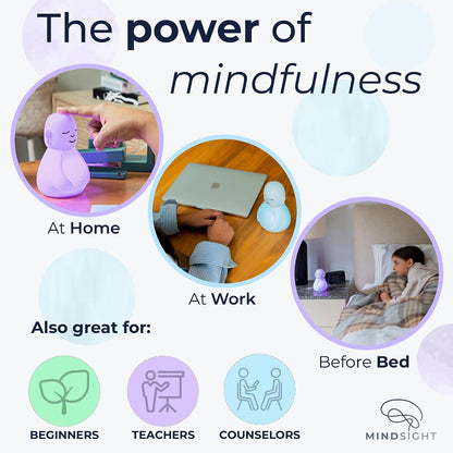 'Original Breathing Buddha' Guided Visual Meditation | 3 Modes to Slow Your Breathing & Calm Your Mind | Stress & Anxiety Relief | Wellness Gift | Adults, Kids, Classrooms | USB Rechargeable