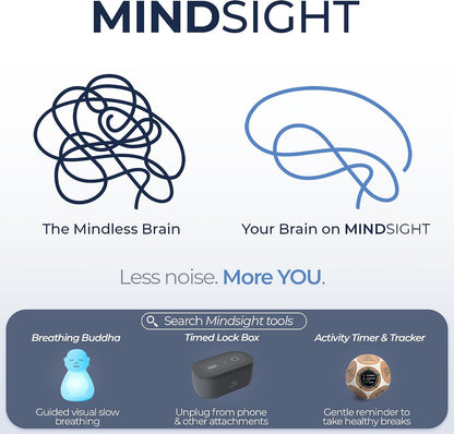 'Original Breathing Buddha' Guided Visual Meditation | 3 Modes to Slow Your Breathing & Calm Your Mind | Stress & Anxiety Relief | Wellness Gift | Adults, Kids, Classrooms | USB Rechargeable