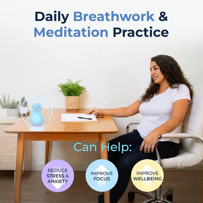 'Original Breathing Buddha' Guided Visual Meditation | 3 Modes to Slow Your Breathing & Calm Your Mind | Stress & Anxiety Relief | Wellness Gift | Adults, Kids, Classrooms | USB Rechargeable