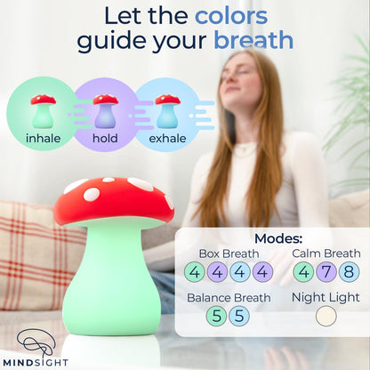 'Original Breathing Buddha' Guided Visual Meditation | 3 Modes to Slow Your Breathing & Calm Your Mind | Stress & Anxiety Relief | Wellness Gift | Adults, Kids, Classrooms | USB Rechargeable