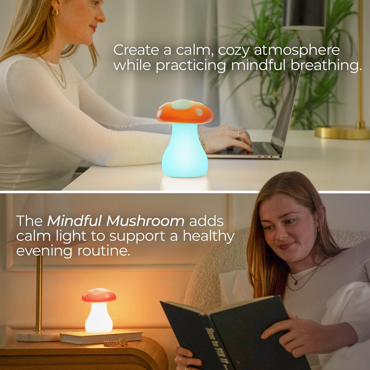 'Original Breathing Buddha' Guided Visual Meditation | 3 Modes to Slow Your Breathing & Calm Your Mind | Stress & Anxiety Relief | Wellness Gift | Adults, Kids, Classrooms | USB Rechargeable