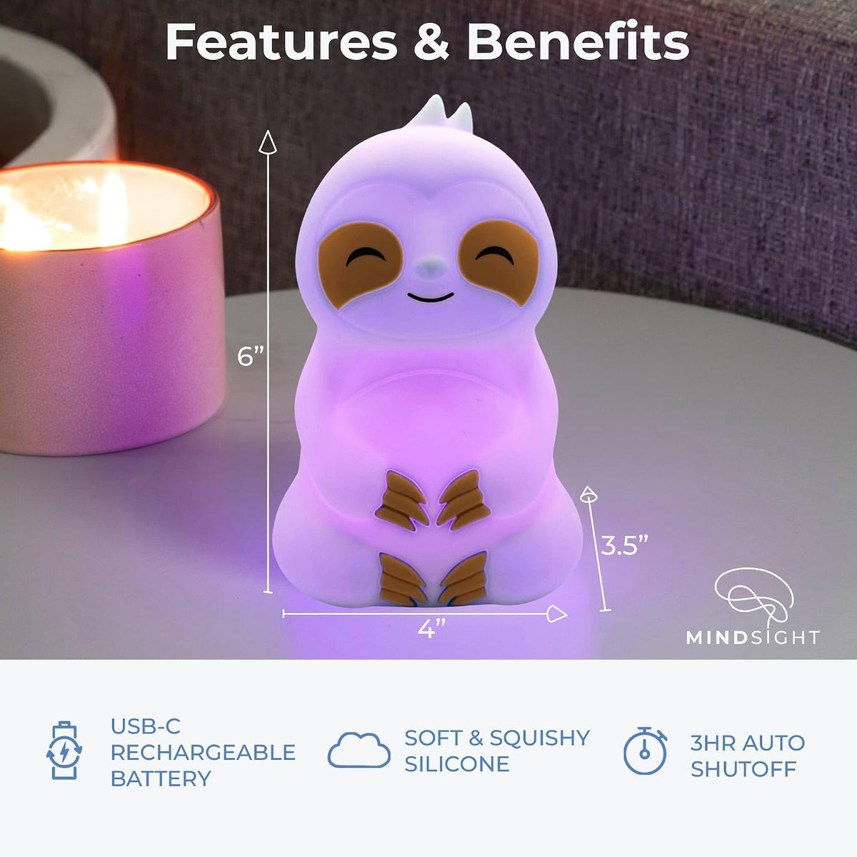 'Original Breathing Buddha' Guided Visual Meditation | 3 Modes to Slow Your Breathing & Calm Your Mind | Stress & Anxiety Relief | Wellness Gift | Adults, Kids, Classrooms | USB Rechargeable