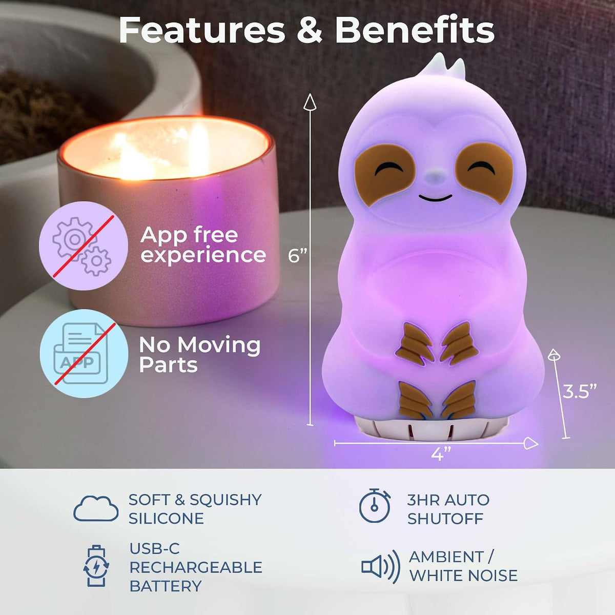 'Original Breathing Buddha' Guided Visual Meditation | 3 Modes to Slow Your Breathing & Calm Your Mind | Stress & Anxiety Relief | Wellness Gift | Adults, Kids, Classrooms | USB Rechargeable