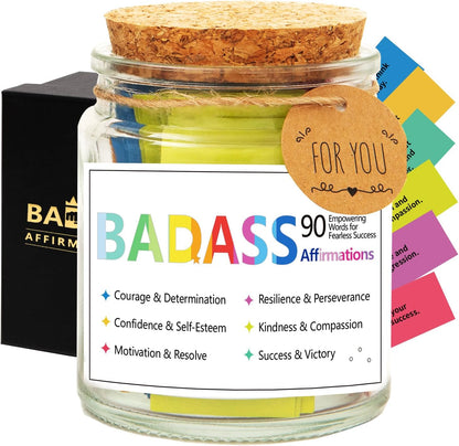 Mindfulness Affirmation Jar,90 Mindful Meditation Cards,Self Care Gifts