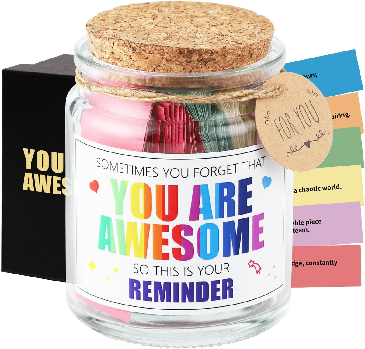 Mindfulness Affirmation Jar,90 Mindful Meditation Cards,Self Care Gifts
