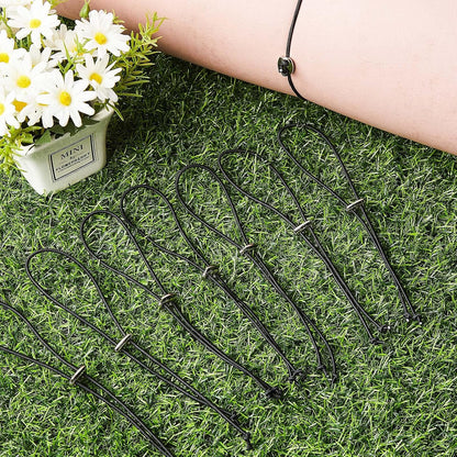 8 Pcs Yoga Mat Straps for Carrying Elastic Yoga Mat Band Storage Yoga Mat Carrier Strap for Exercise Carrying Most Size Mats, 8 Inches in Length, Black